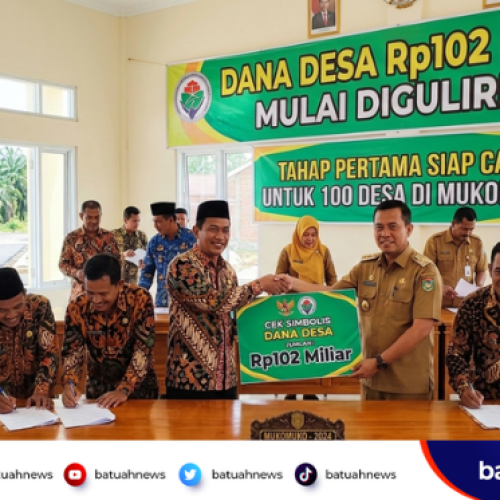 Rp102 Miliar Dana Desa Mulai Digulirkan, 100 Desa di Mukomuko Sudah Ajukan Pencairan Tahap Pertama