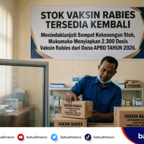 Stok Vaksin Rabies Sempat Kosong, Dinas Pertanian Mukomuko Siapkan 2.300 Dosis dari APBD 2026