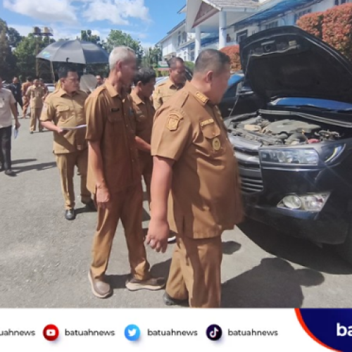 Penertiban Aset Dimulai, Mobil Dinas Pemkab Mukomuko Diperiksa di Halaman Kantor Bupati