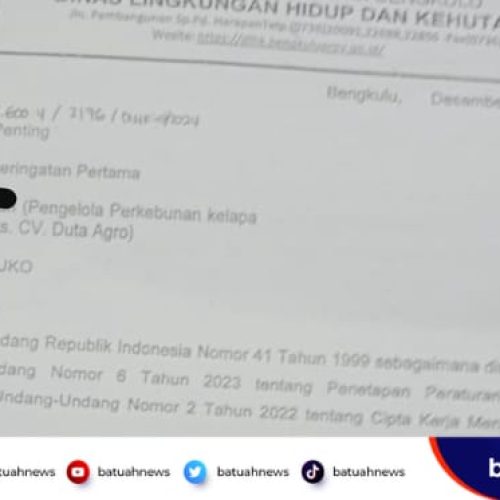 Sudah Dilayangkan Peringatan untuk Tinggalkan Kawasan Hutan, Oknum Pengusaha Mukomuko Tak Indahkan dan Masih Menikmati Hasil