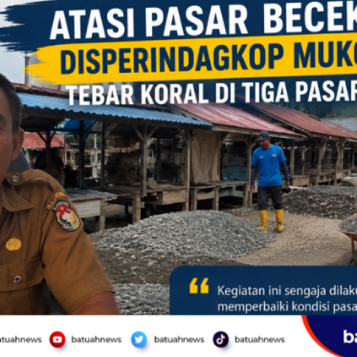Atasi Pasar Becek, Disperindagkop Mukomuko Tebar Koral di Tiga Pasar Rakyat